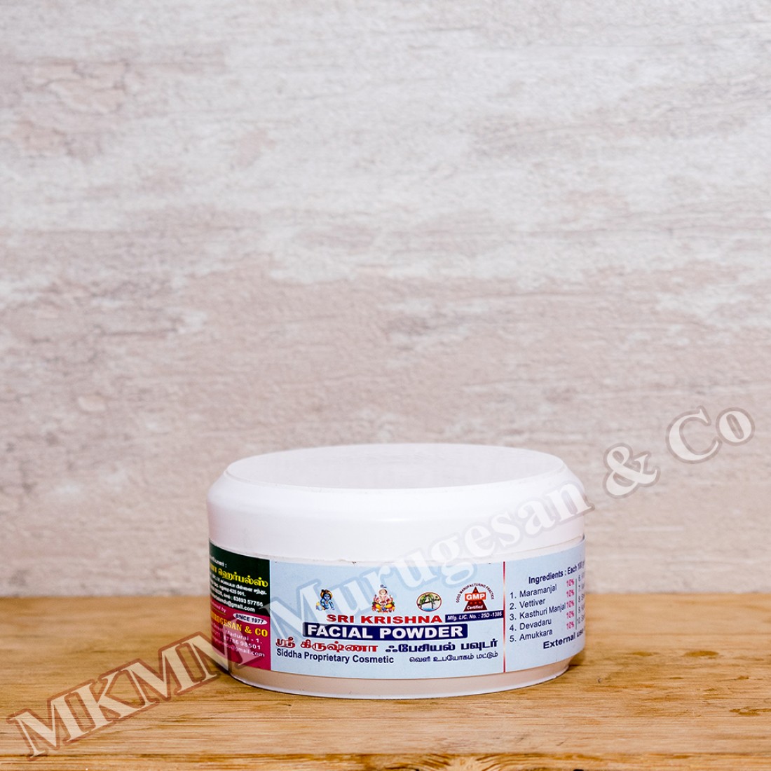 Facial powder, herbal facial powder, natural facial powder